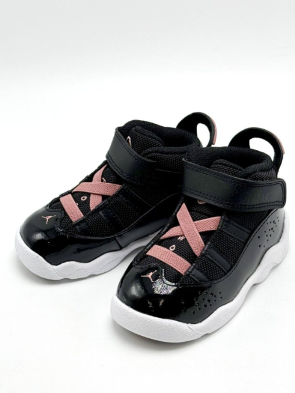 Nike Air Jordan 6 Rings (TD) Toddlers Size 5C Black/White/Rust Pink - Picture 6 of 6